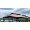 Brown Double Roof Patio Gazebo Canopy Top