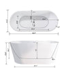 Serene Oval Acrylic Soaking Tub