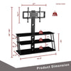 Sleek Adjustable Glass TV Stand