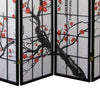 Plum Blossom Black Room Divider Screen
