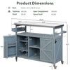 Farmhouse Rolling Grill Station & Bar Cart