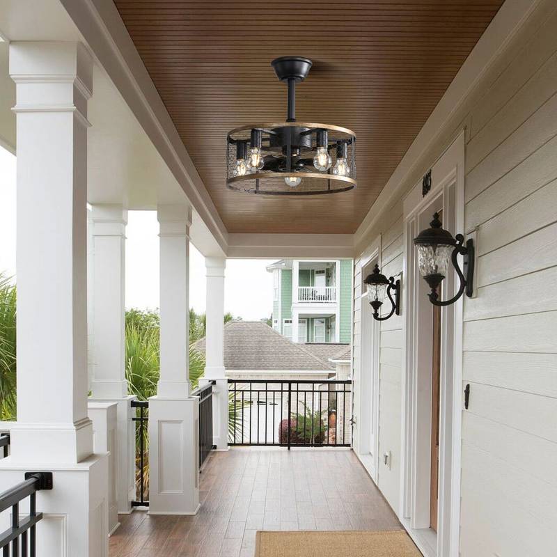Cozy Caged Ceiling Fan with Remote