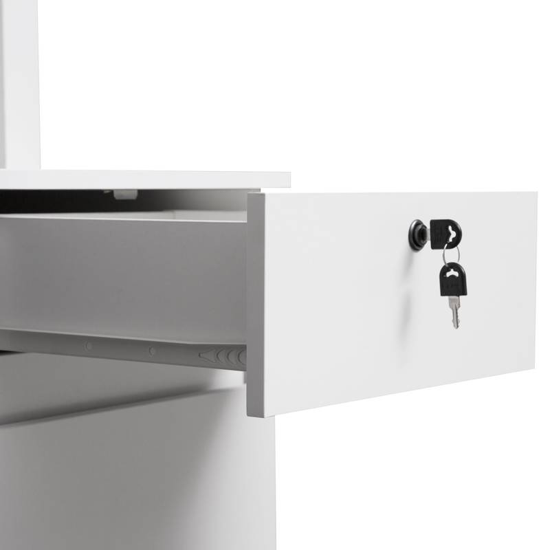 Stylish Study Desk with Hutch and Charging Ports