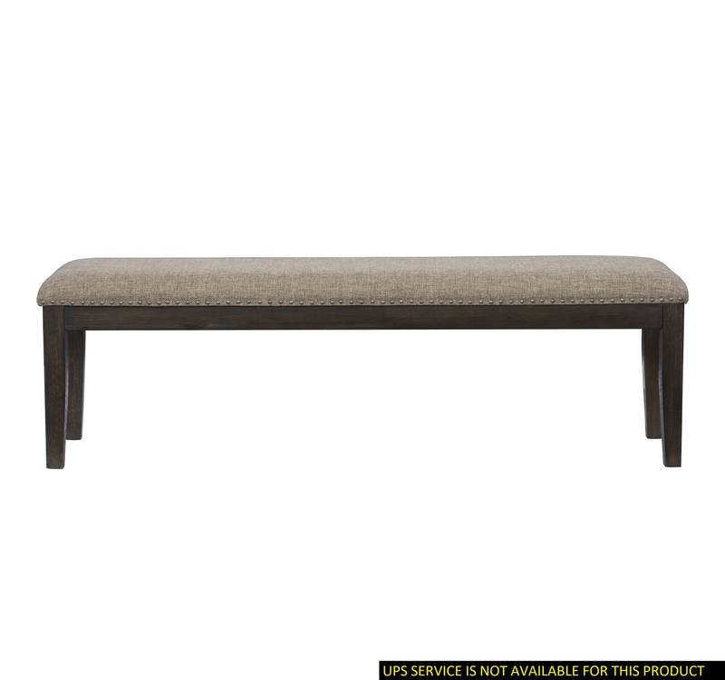 Rustic Charm Upholstered Dining Bench