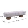 Cozy Grey Upholstered Dining Bench