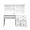 Charming White Home Office Desk with Hutch
