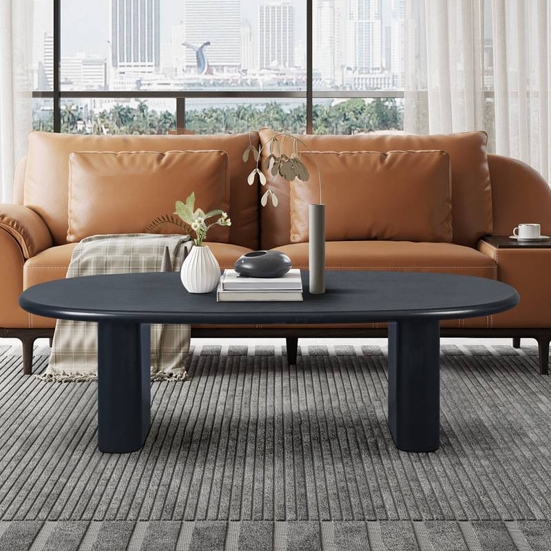 Sleek Black Tapered Coffee Table