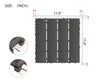 Outdoor Grey Deck Tiles - Durable Interlocking Patio Solution