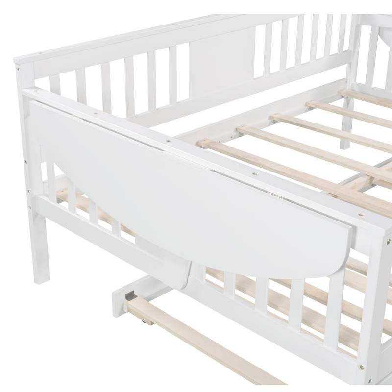 Charming White Daybed with Trundle