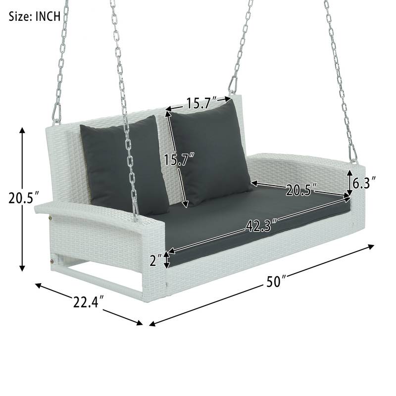 Cozy Wicker Swing for Two