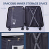 “Silver Spinner Suitcase Trio with TSA Lock”