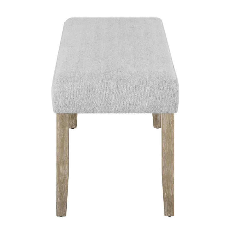 Chic Beige Upholstered Dining Bench