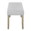 Chic Beige Upholstered Dining Bench