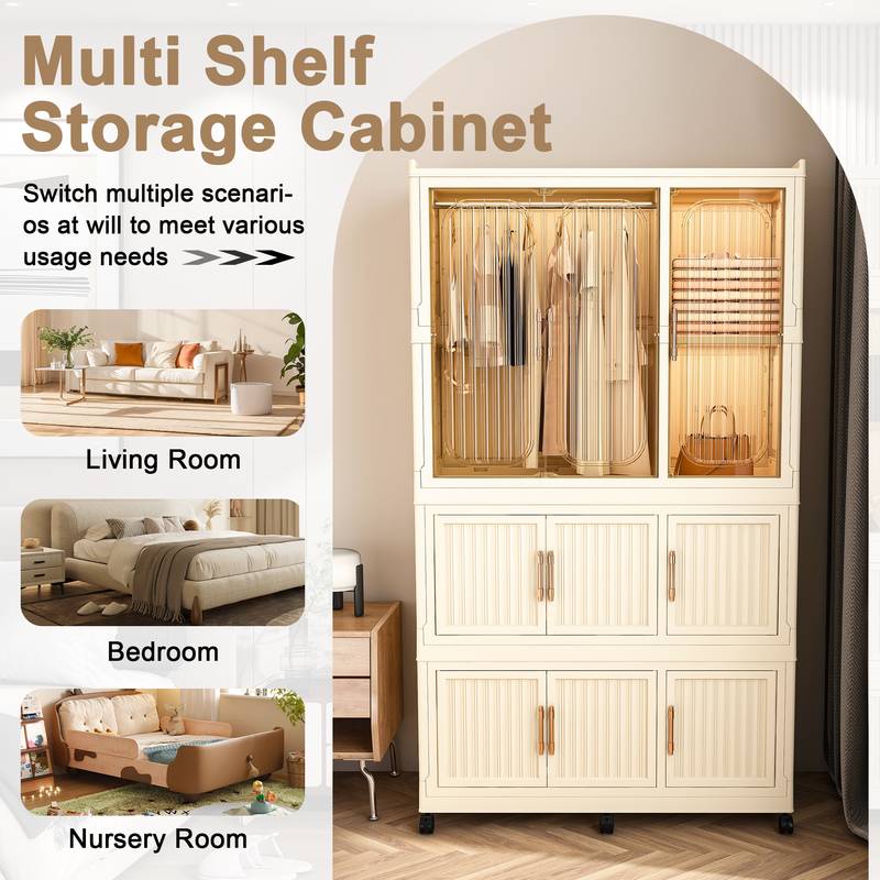 Chic Storage Closet - Portable Wardrobe Organizer