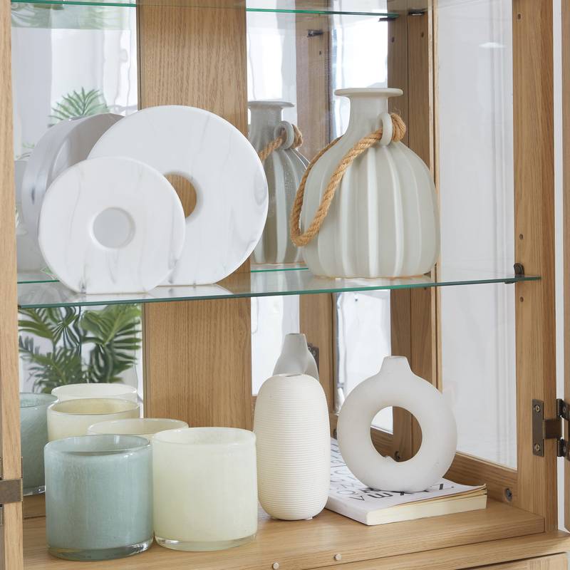 Luminous Glass Curio Cabinet