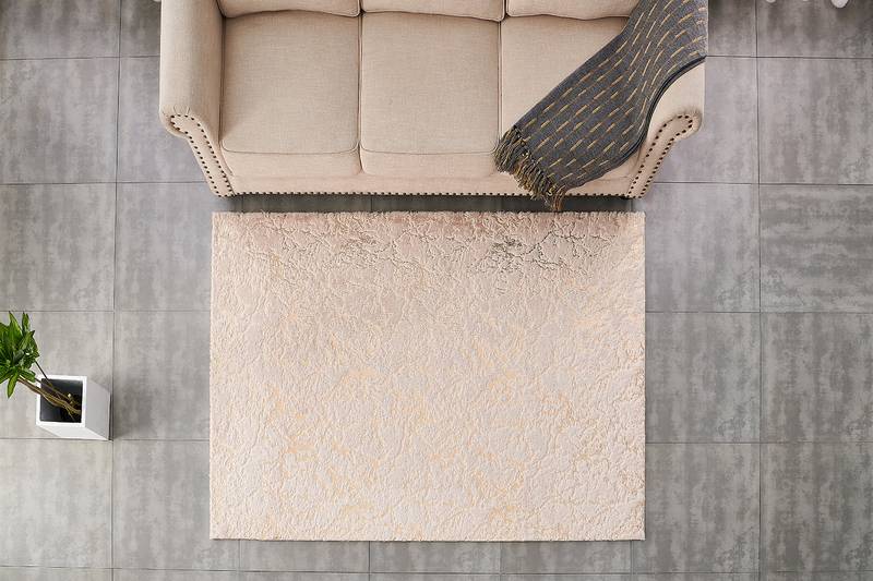 Gilded Chinchilla Luxe Faux Fur Rug