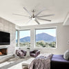 Sleek Brushed Nickel LED Ceiling Fan with Silver Blades