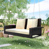 Cozy Duo Wicker Swing with Cushions