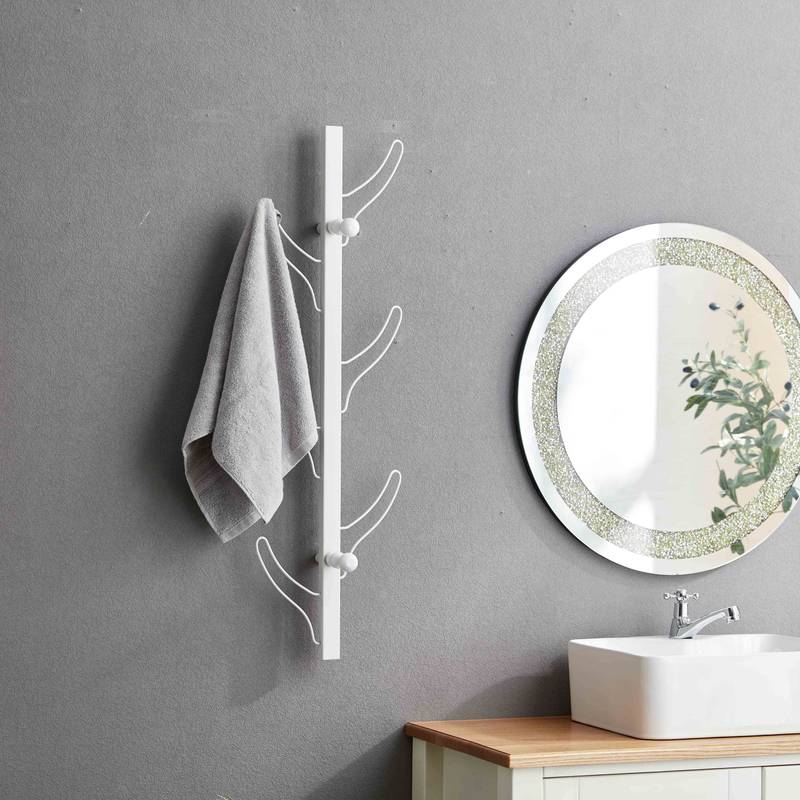 Stylish White Wall-Mount Coat Rack