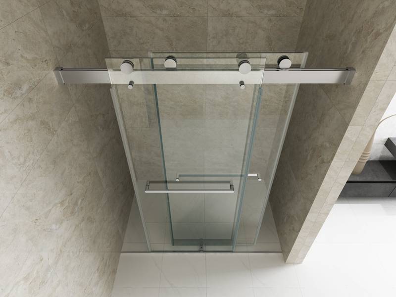 Sleek Frameless Soft-Close Shower Door in Chrome