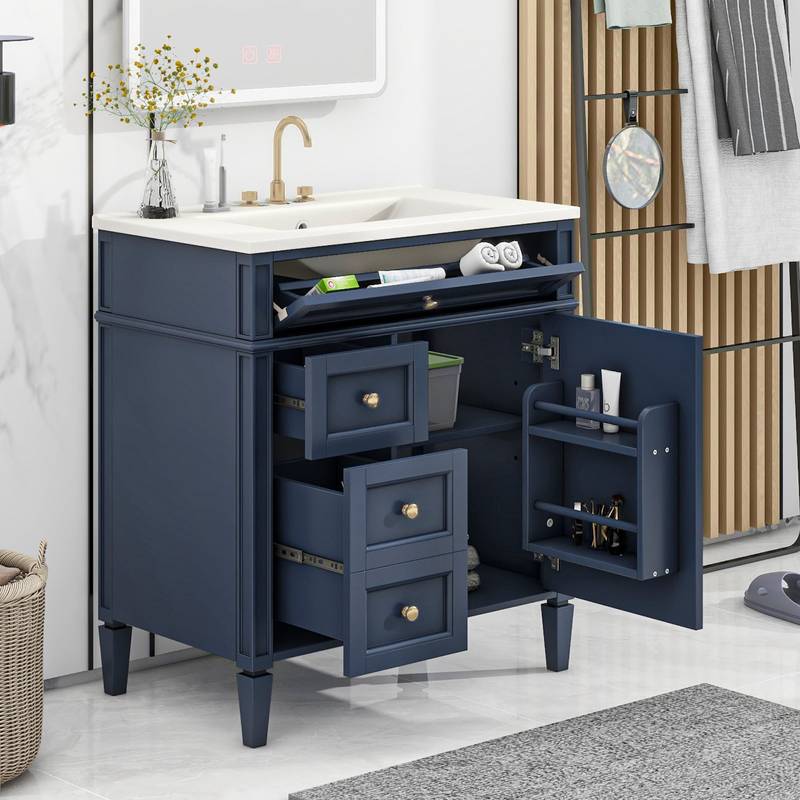 Sleek Bathroom Vanity with Stylish Sink and Ample Storage