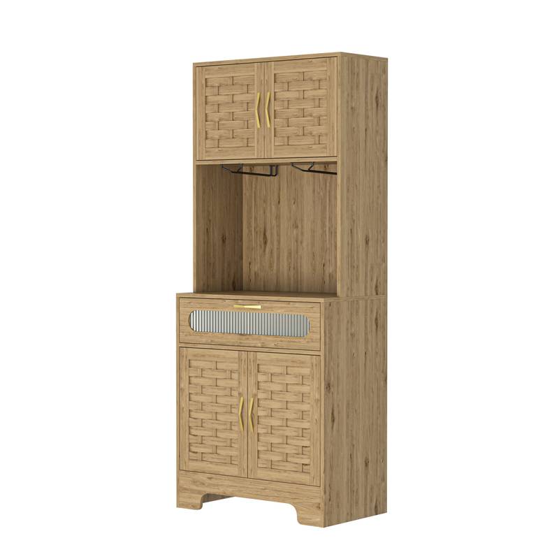Stylish Tall Pantry & Bar Cabinet