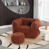 Cozy Foam Bean Bag Lounge Chair with Footstool