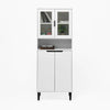 Elegant Glass-Front Storage Bookcase