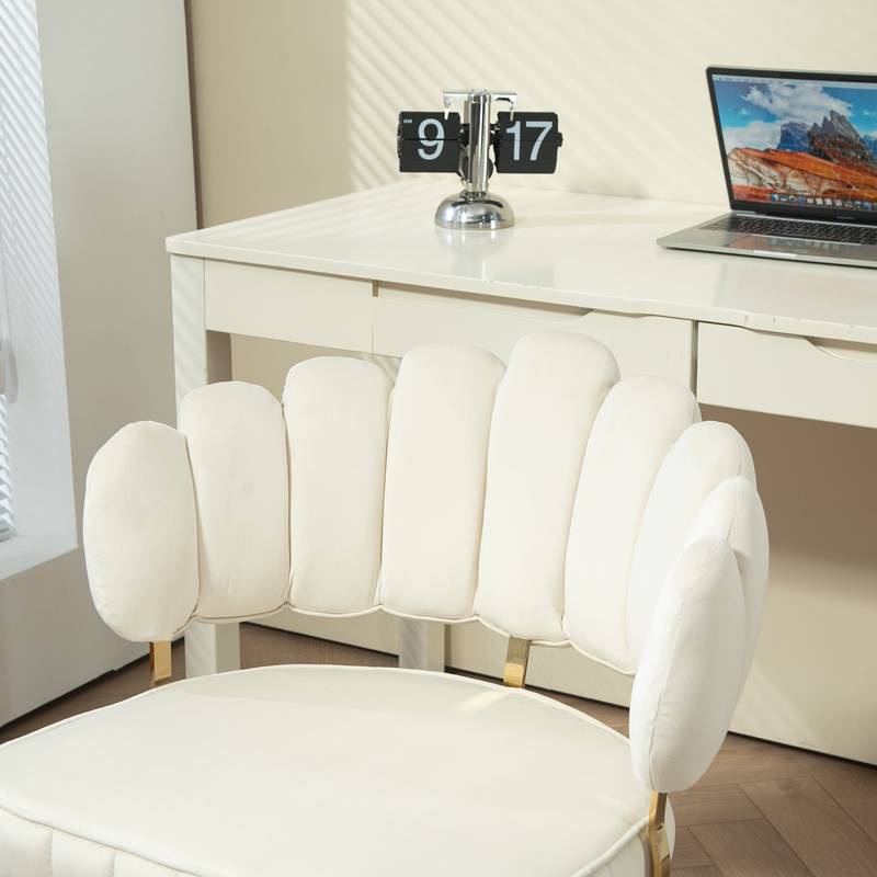 Chic Velvet Swivel Desk Chair