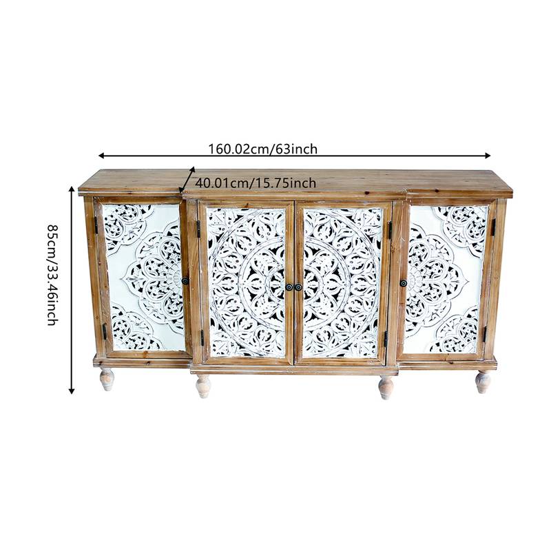 Charming Hollow-Carved Storage Cabinet