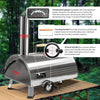 Silver Outdoor Pizza Oven - Portable Wood-Fired Delight!