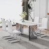 Sleek Marble-Design Dining Table