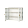 Sleek White Glass Cabinet - Stylish Storage for Every Space