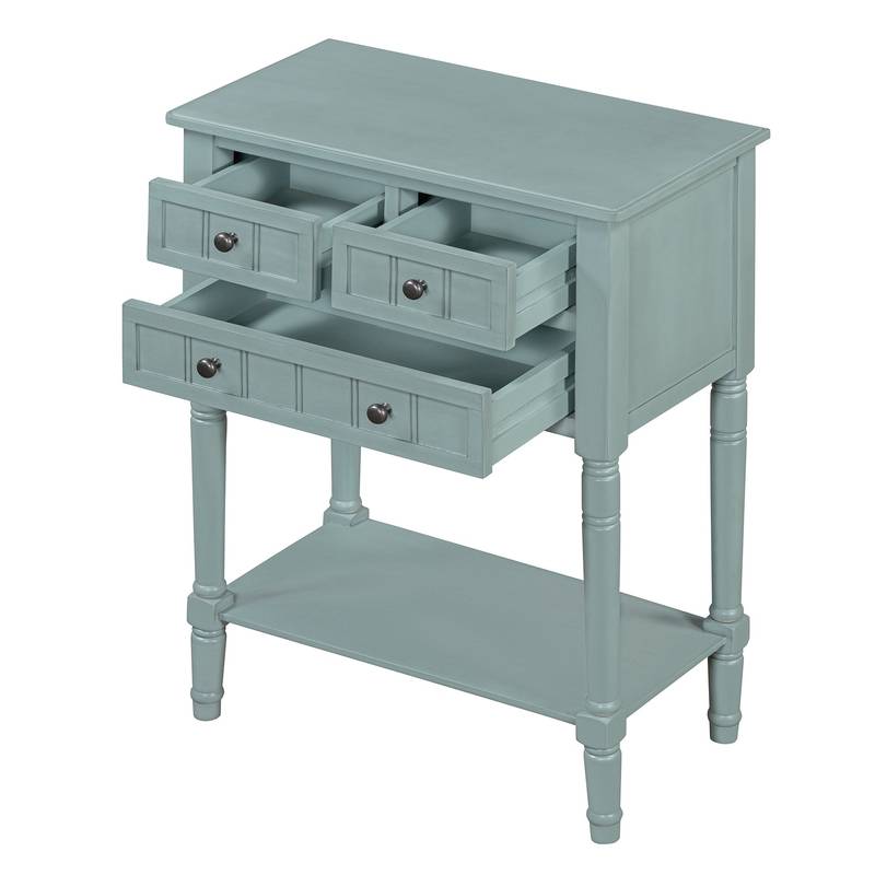 Charming Slim Console Table with Drawers