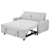 Light Blue Sleeper Sofa with USB Ports and Pillows