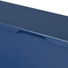 Navy Blue Rolling Kitchen Island with Drop Leaf & Storage