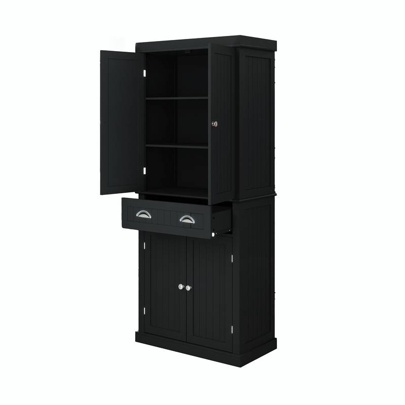 Chic Pantry Cabinet with Custom Shelves
