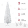 Slim White Pencil Christmas Tree