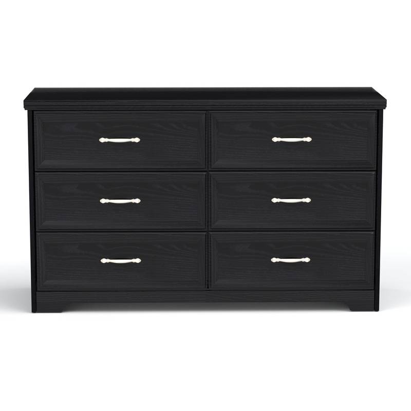 Sleek Black 3-Drawer Chest and Dresser