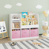 Whimsical Kids' Bookcase with Fun Fabric Drawers