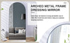 Arched Standing Mirror - Chic Black Design for Makeup & Style