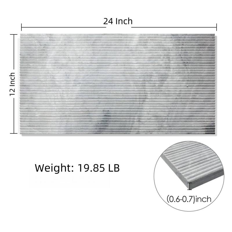 Elegant Gray Carrara Marble Wall Panels
