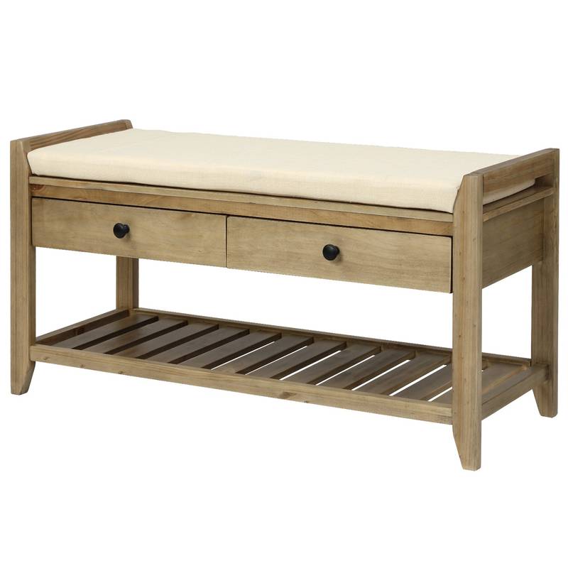 Cozy Entryway Storage Bench with Shoe Rack