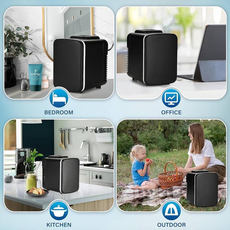 Chill & Warm Mini Fridge for Skincare and Snacks