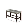 Chic Counter Height Dining Bench with Cozy Tufted Cushion