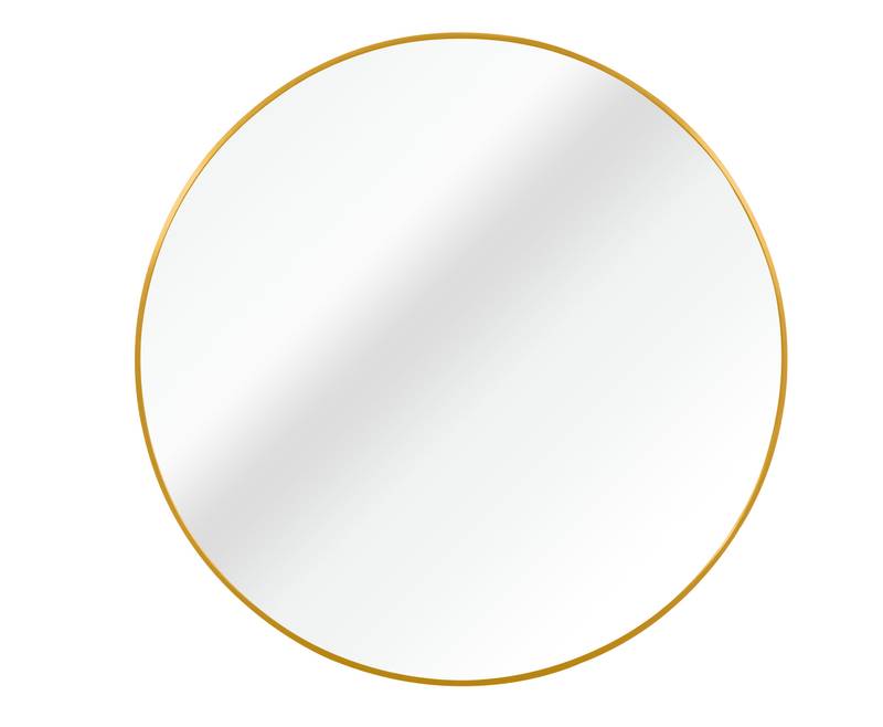 Golden Glam Round Bathroom Mirror