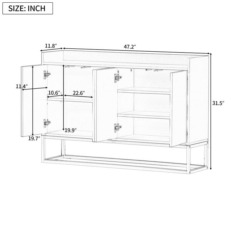 Navy Chic Storage Buffet: Elegant Organization for Your Home