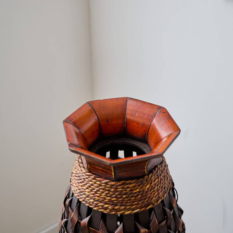 Elegant Bamboo Floor Vase for Stylish Flower Displays