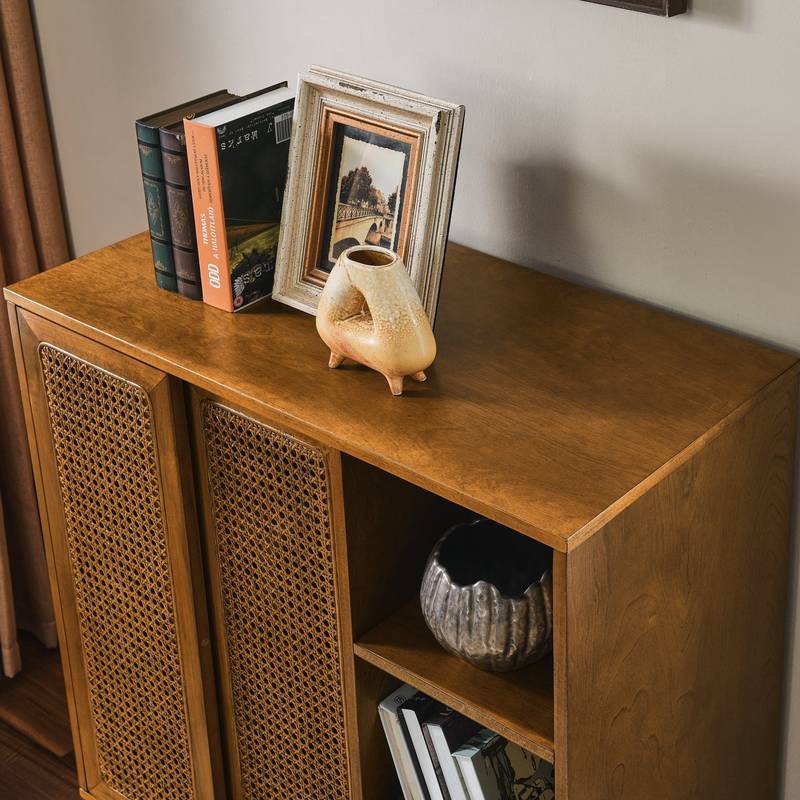 Rattan Charm Sideboard - Stylish Storage for Any Room
