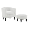 Chic Corduroy Accent Chair with Matching Ottoman